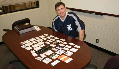 Tom Stallings with cards